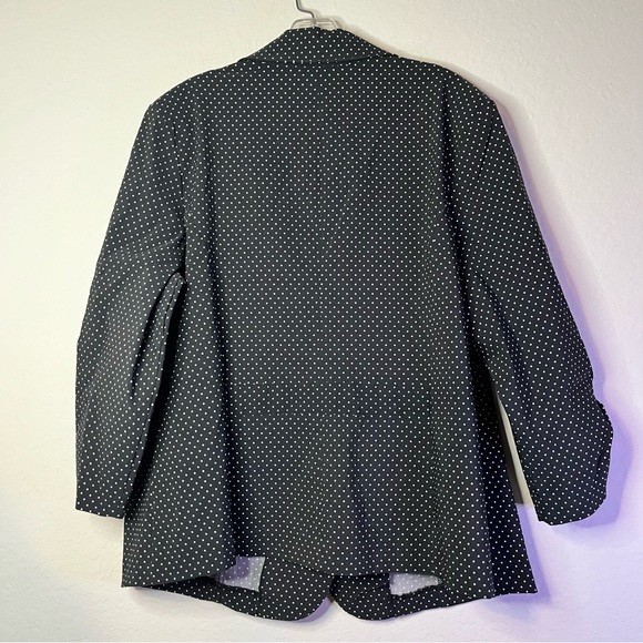 Avenue Blazer Jacket Women’s Plus Size 18/20 Black Polka Dot 3/4 Sleeves NWT - Picture 8 of 8